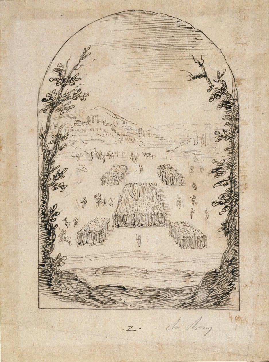 Armia (pióro i atrament na papierze) autorstwa Inigo Jones