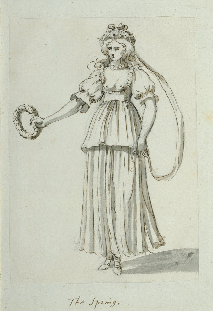 Wiosna (pióro i tusz na papierze) autorstwa Inigo Jones