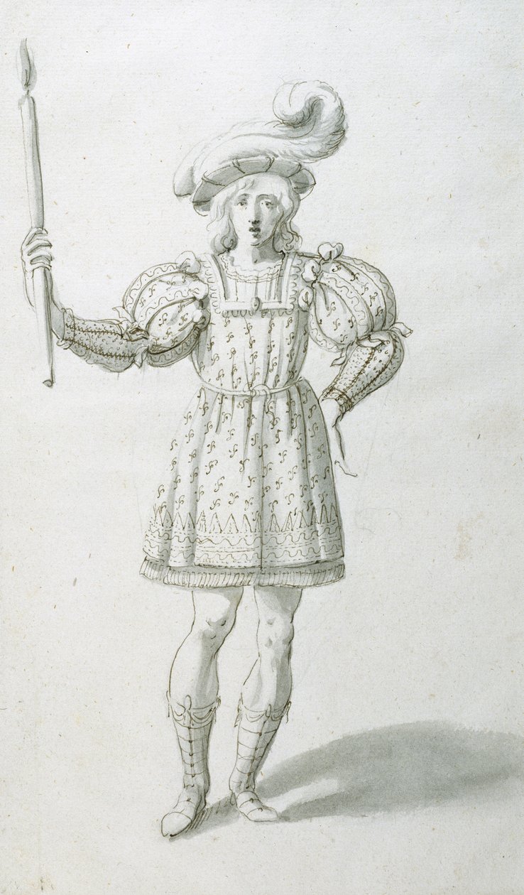 Pochodnia (pióro i atrament na papierze) autorstwa Inigo Jones