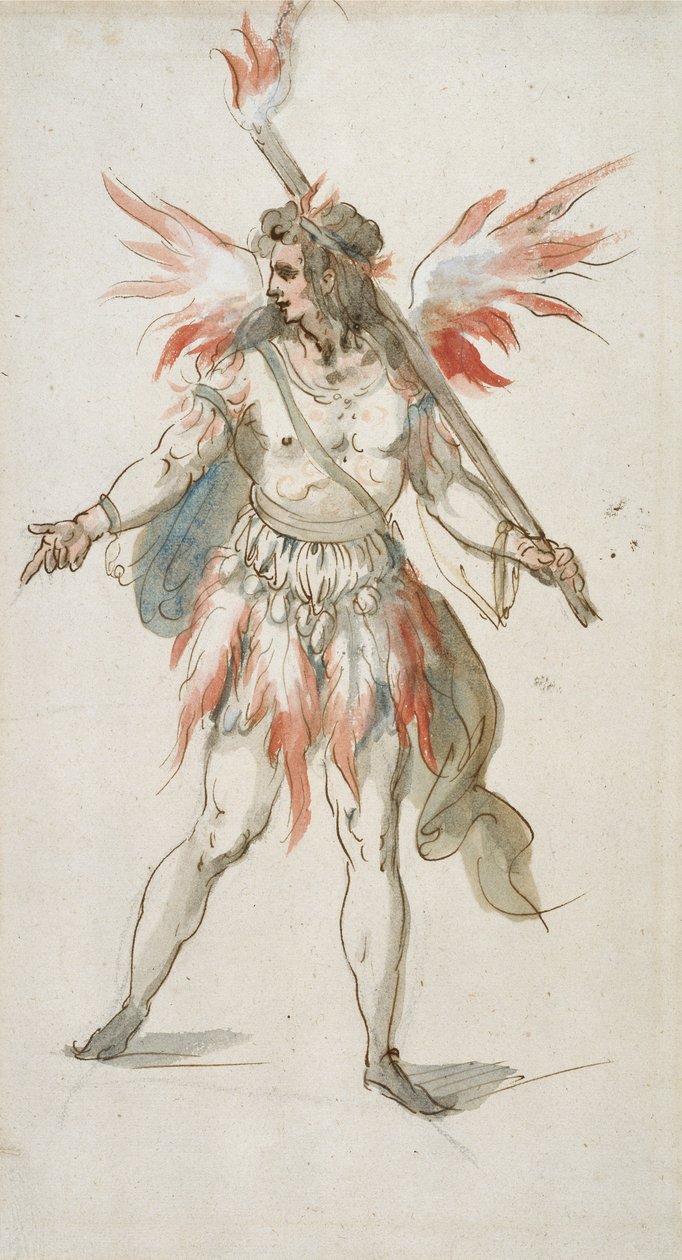 Pochodnia: ognisty duch (akwarela na papierze) autorstwa Inigo Jones