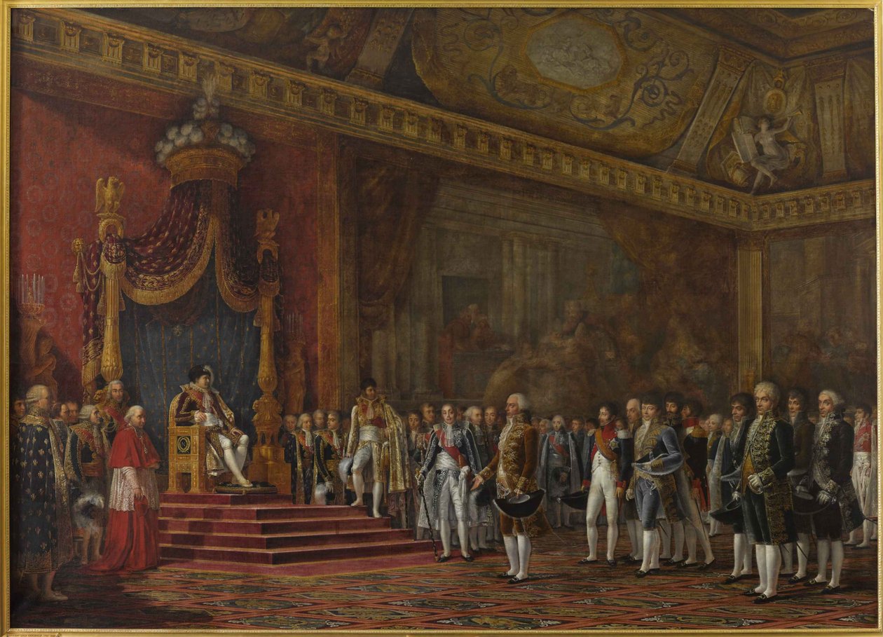Delegacja Senatu Rzymskiego składająca hołd Napoleonowi I 16 XI 1809, 1810 r. autorstwa Innocent Louis Goubaud