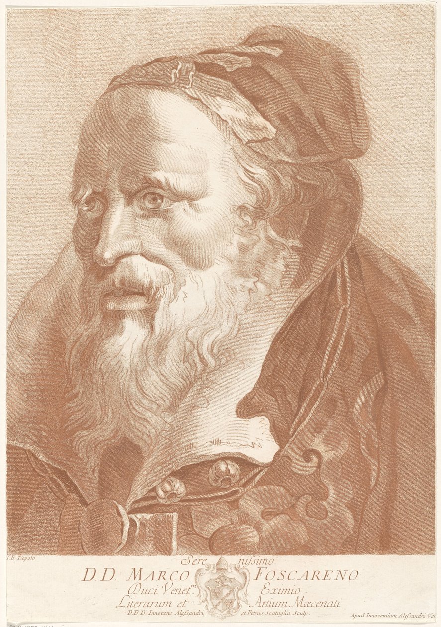 Portret van doża Marco Foscarini autorstwa Innocente Alessandri