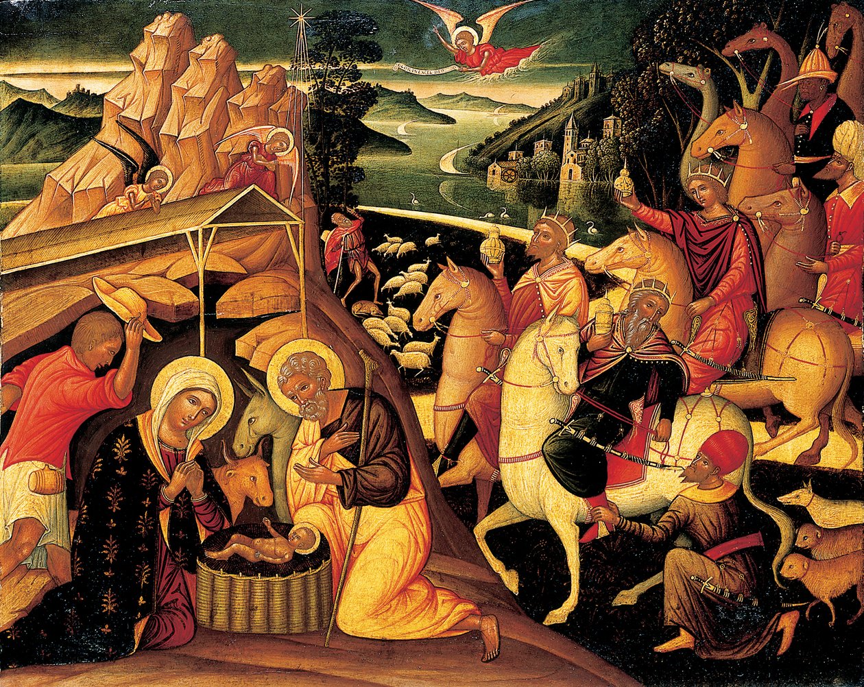 Pokłon Trzech Króli, 1500-25 autorstwa Ioannis Permeniates