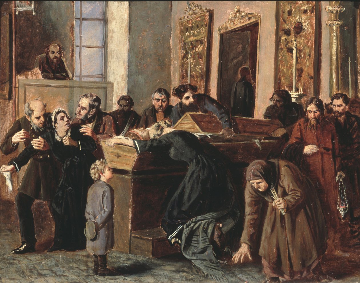Pożegnanie zmarłych, 1878 autorstwa Iosif Petrovich Volkov