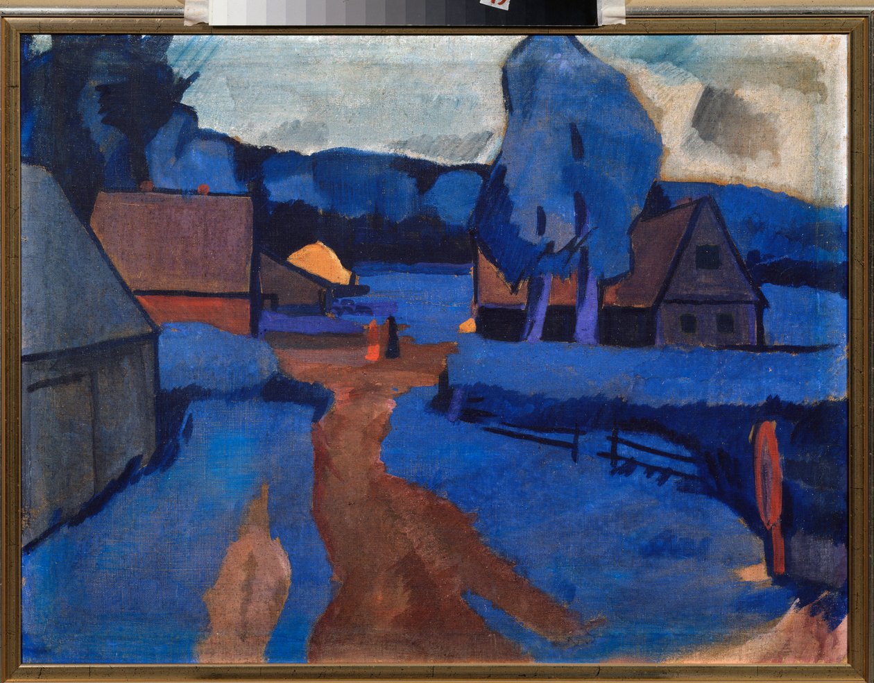 Niebieski pejzaż - Obraz Iosifa (Iosif) Solomonovicha Szkolnika (1883-1926), olej na płótnie, ok. 1910 - Sztuka rosyjska, XX wiek, awangarda - Kolekcja prywatna autorstwa Iosiph Solomonovich Shkolnik
