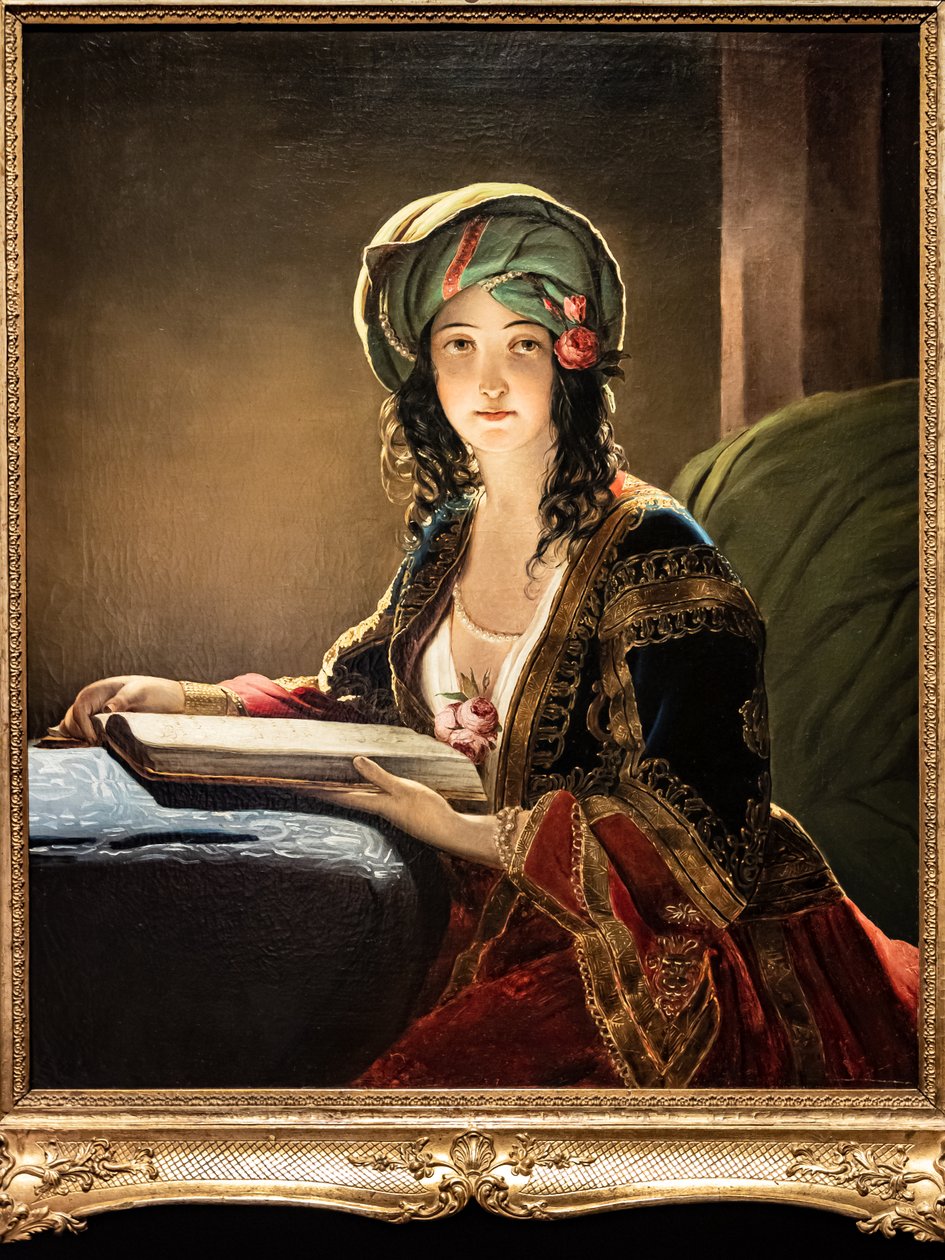 Portret kobiety orientalnej autorstwa Ippolito Caffi