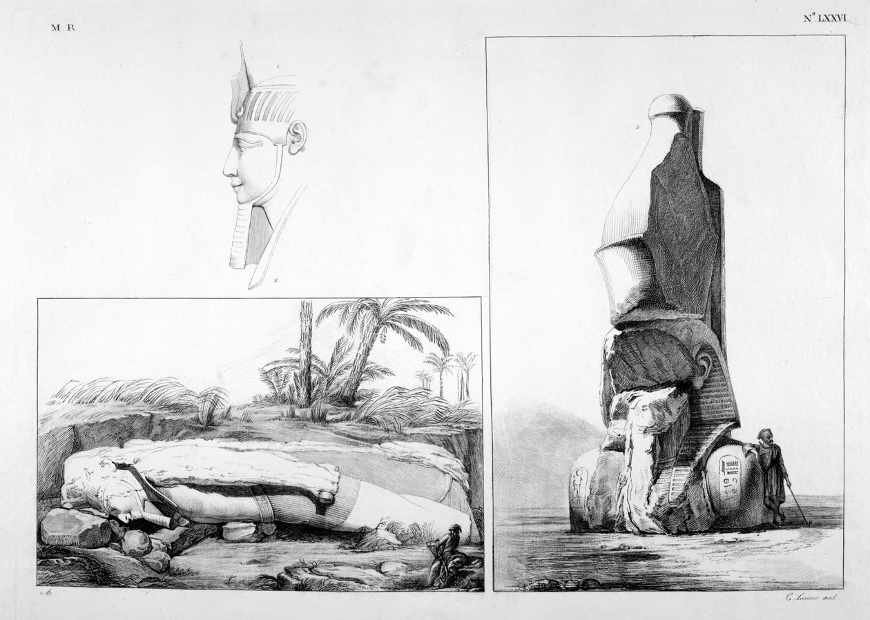 Memfis, Egipt, XIX wiek autorstwa Ippolito Rosellini