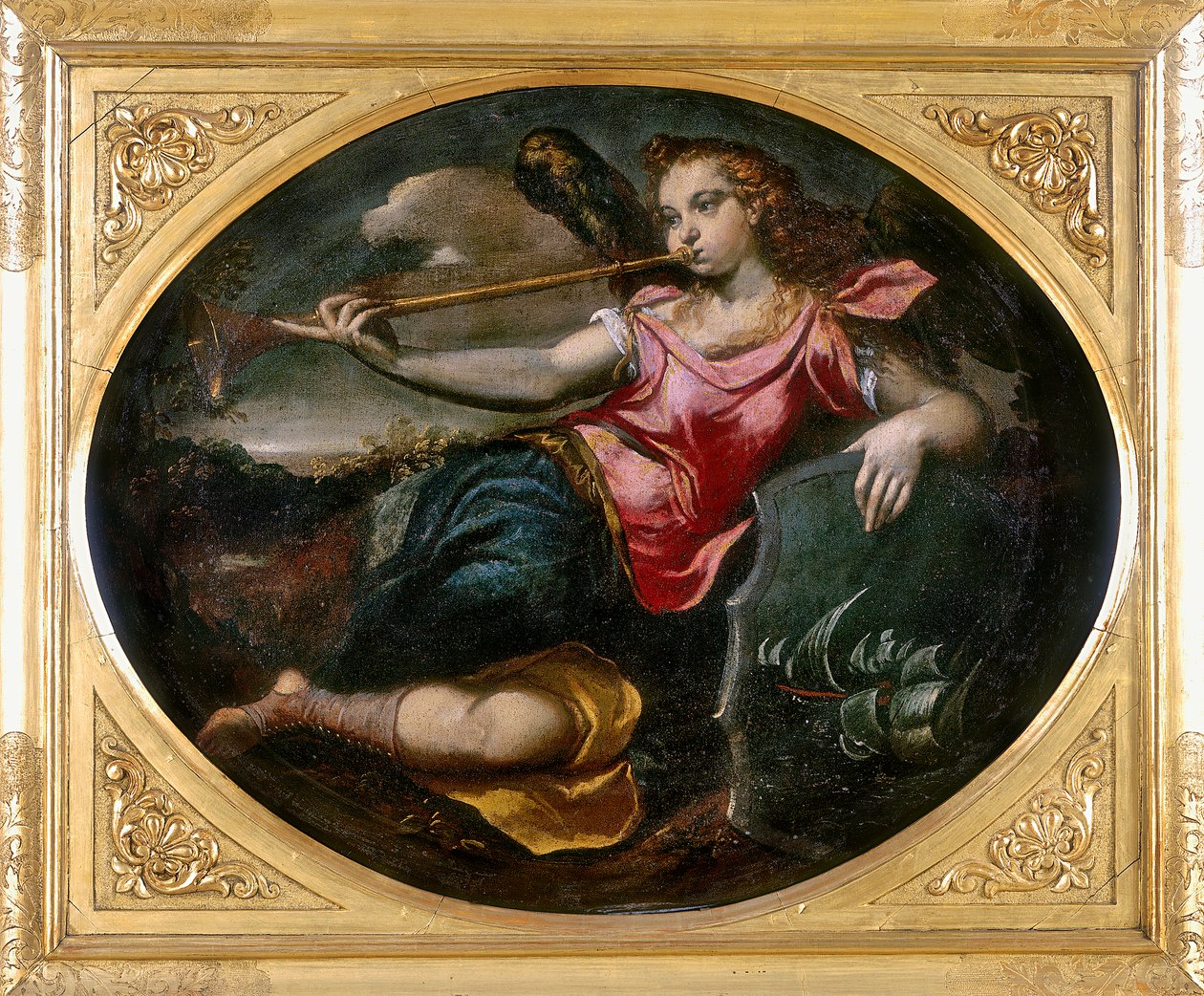 Sława, dzieło Ippolito Scarselli, znanego również jako lo Scarsellino, zachowane w Galerii Estense w Modenie autorstwa Ippolito Scarsella