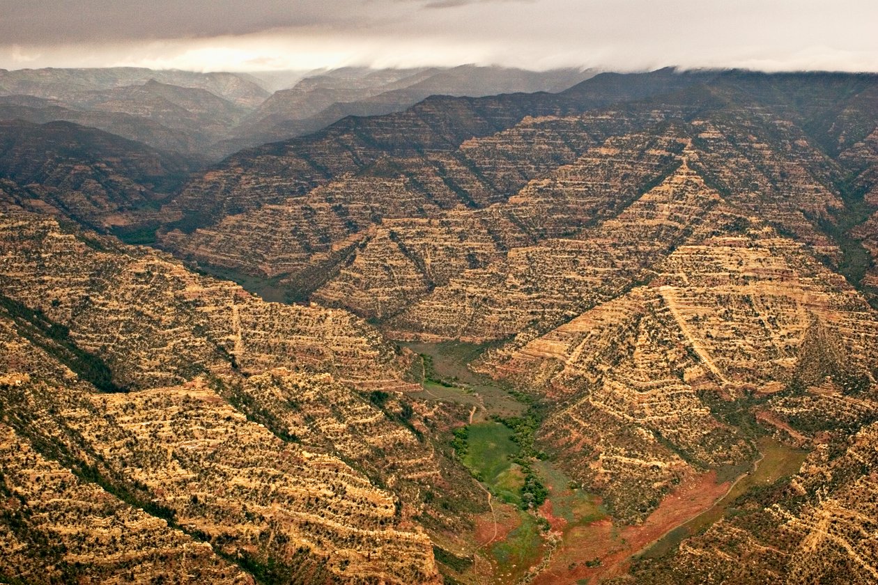Zdjęcia lotnicze Range Creek, Utah, 2005 r. (fot.) autorstwa Ira Block