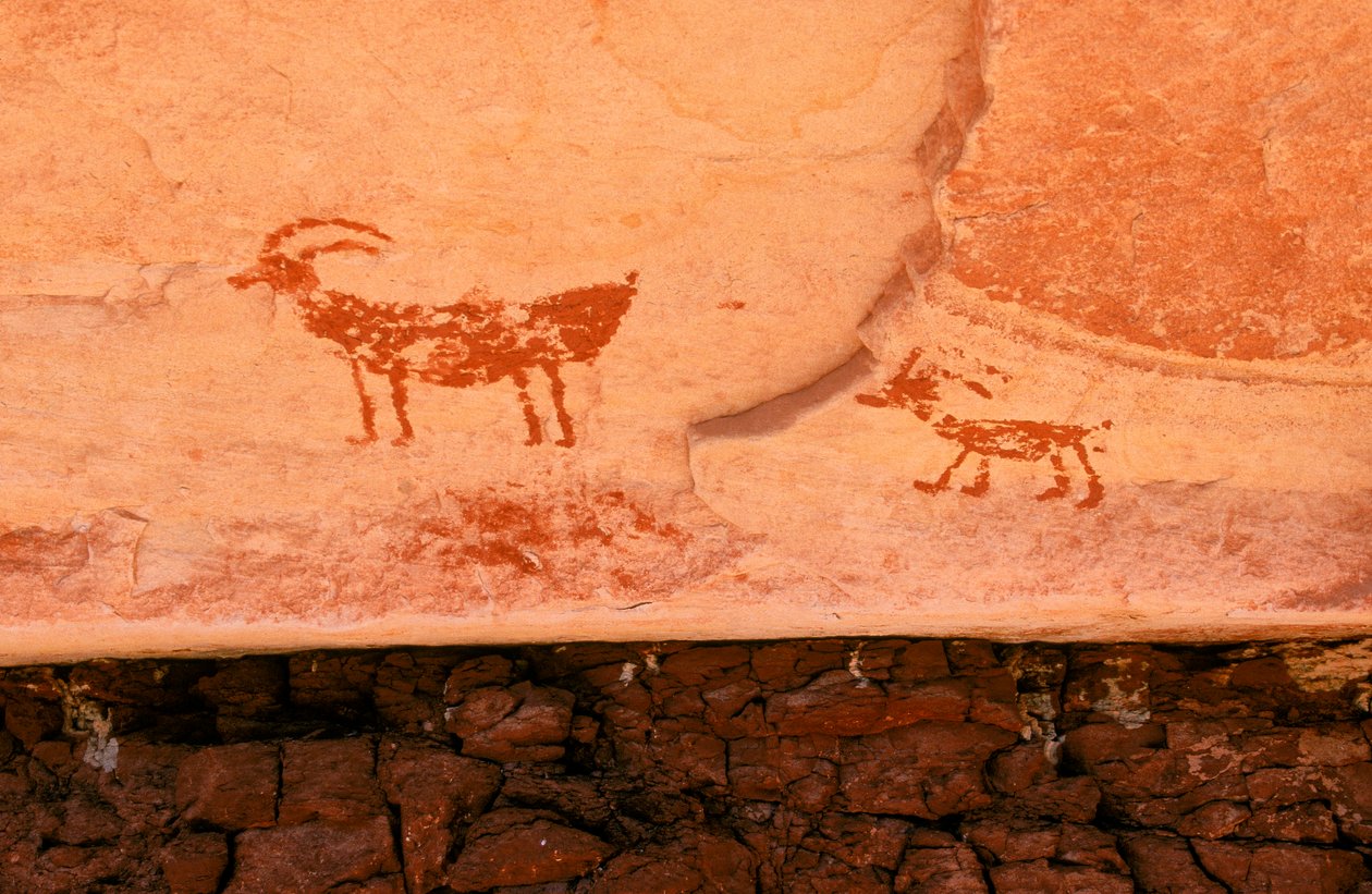 Sztuka naskalna Anasazi i innych wczesnych mieszkańców pueblo w regionie Four Co... autorstwa Ira Block