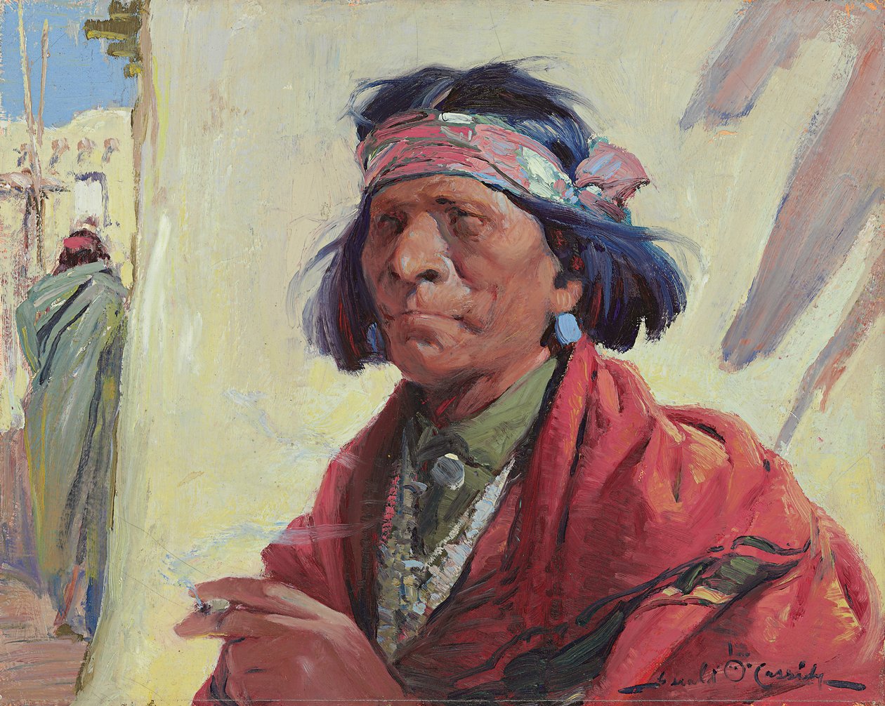 Indian Taos (olej na płótnie) autorstwa Ira Diamond Gerald Cassidy