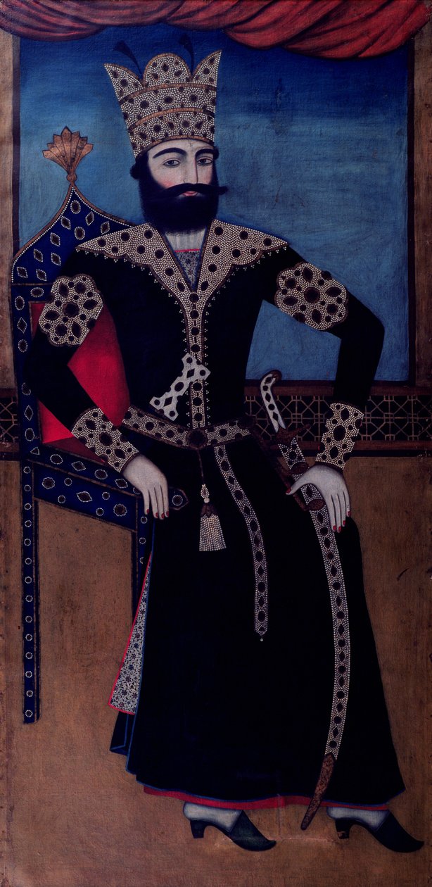 Portret Fath-Ali, szacha Iranu (panował 1797-1834), autorstwa Iranian School