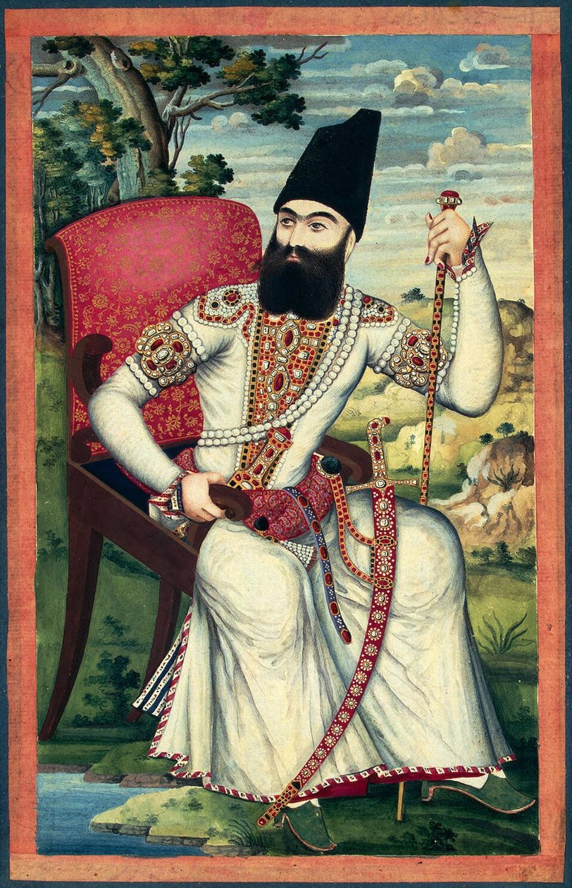 Portret księcia Abbasa Mirzy, ok. 1820 autorstwa Iranian Master