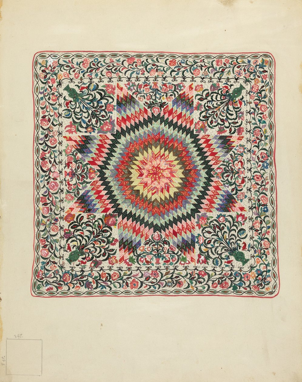 Patchwork i kołdra z aplikacjami autorstwa Irene Schaefer