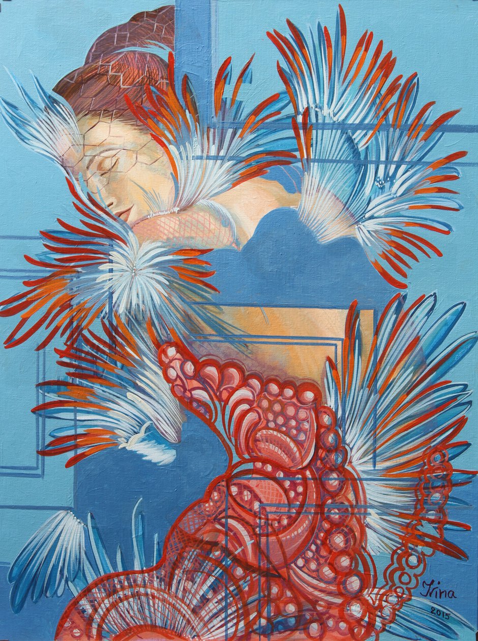 Czerwona Sukienka i Sikorki, 2015 autorstwa Irina Corduban