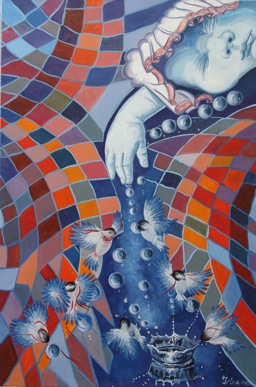 Rekreacja z kropli deszczu, 2015 autorstwa Irina Corduban