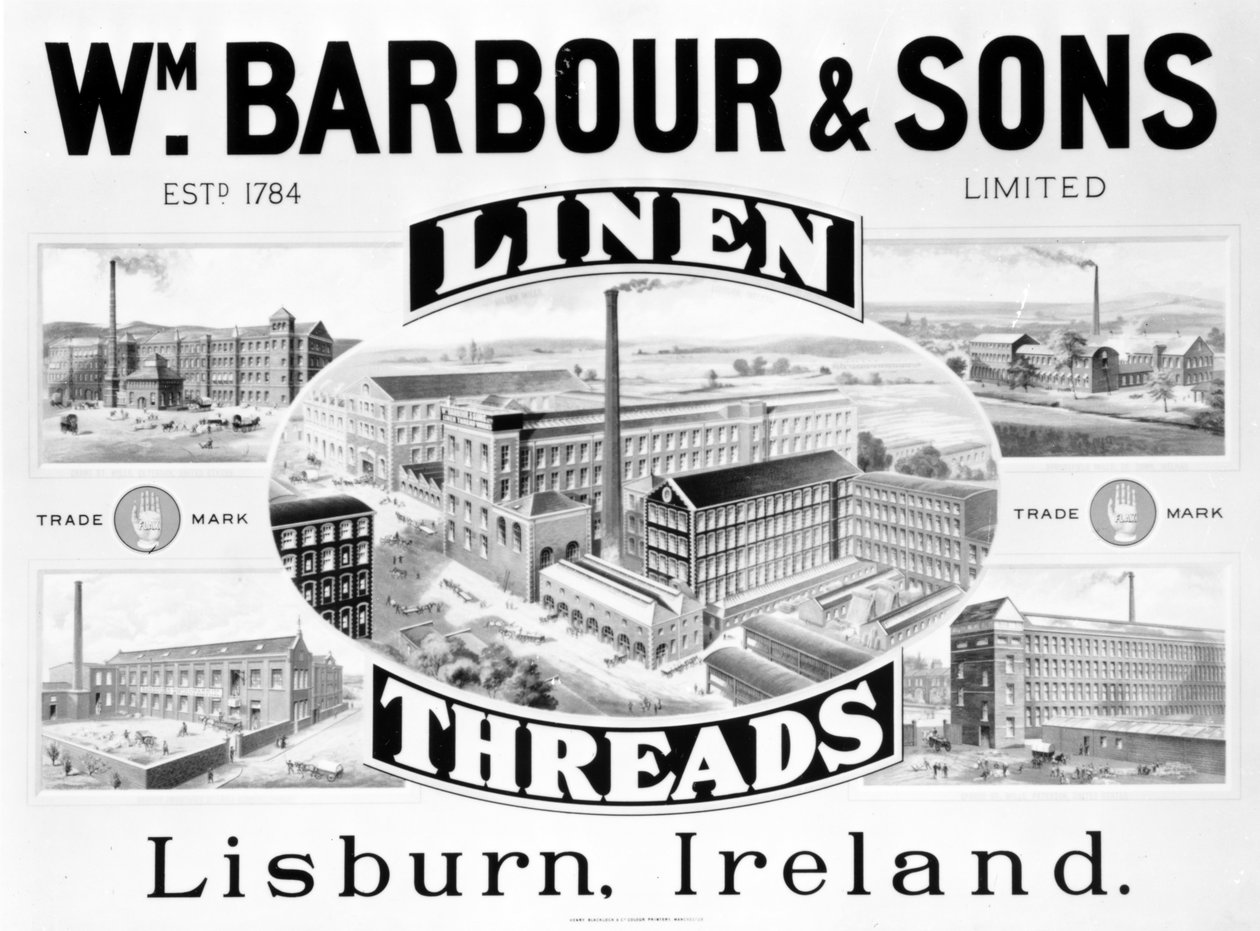 Reklama firmy Wm. Barbour und Sons (lito) autorstwa Irish School