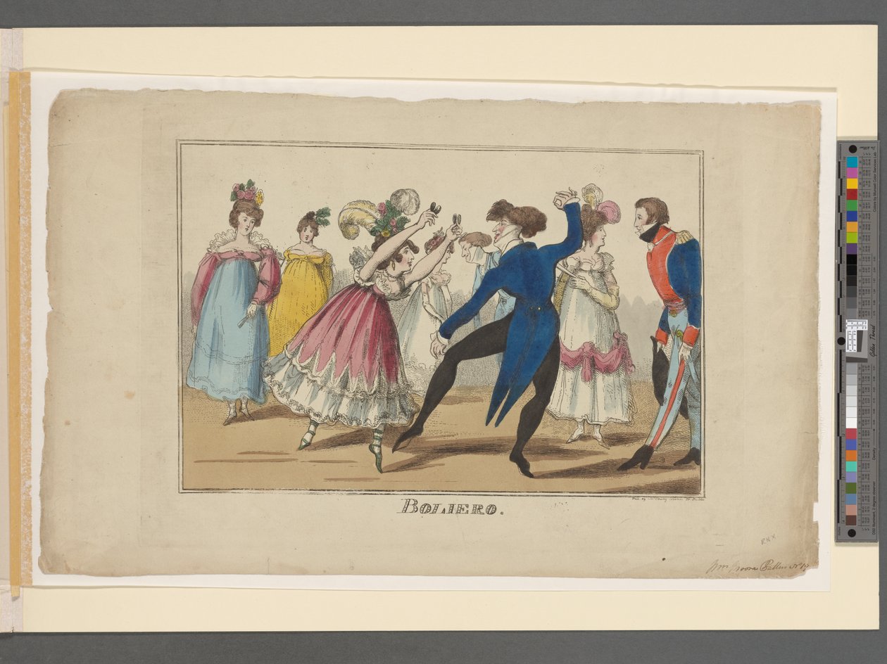 Boliero, c.1800-09 (ręcznie barwiony grawer) autorstwa Irish School
