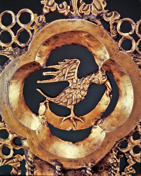 Orzeł, symbol św. Jana Ewangelisty, z krzyża procesyjnego, Ballymacasey, hrabstwo Kerry autorstwa Irish School