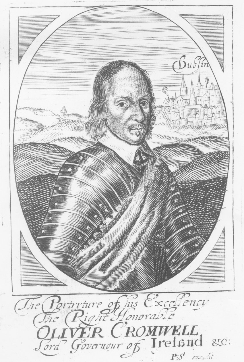 Oliver Cromwell (1599-1658) ok. 1650 autorstwa Irish School