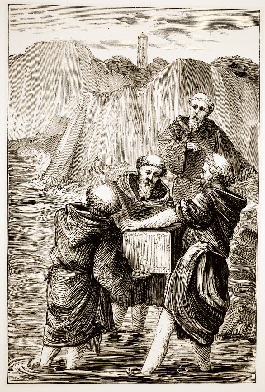 Pudełko św. Brygidy, z The Trials Thaumaturg, czyli Three Wonder-Working Saints of Ireland, autorstwa Mary Cusack (1829-99) opublikowanej ok. 1890 r. autorstwa Irish School