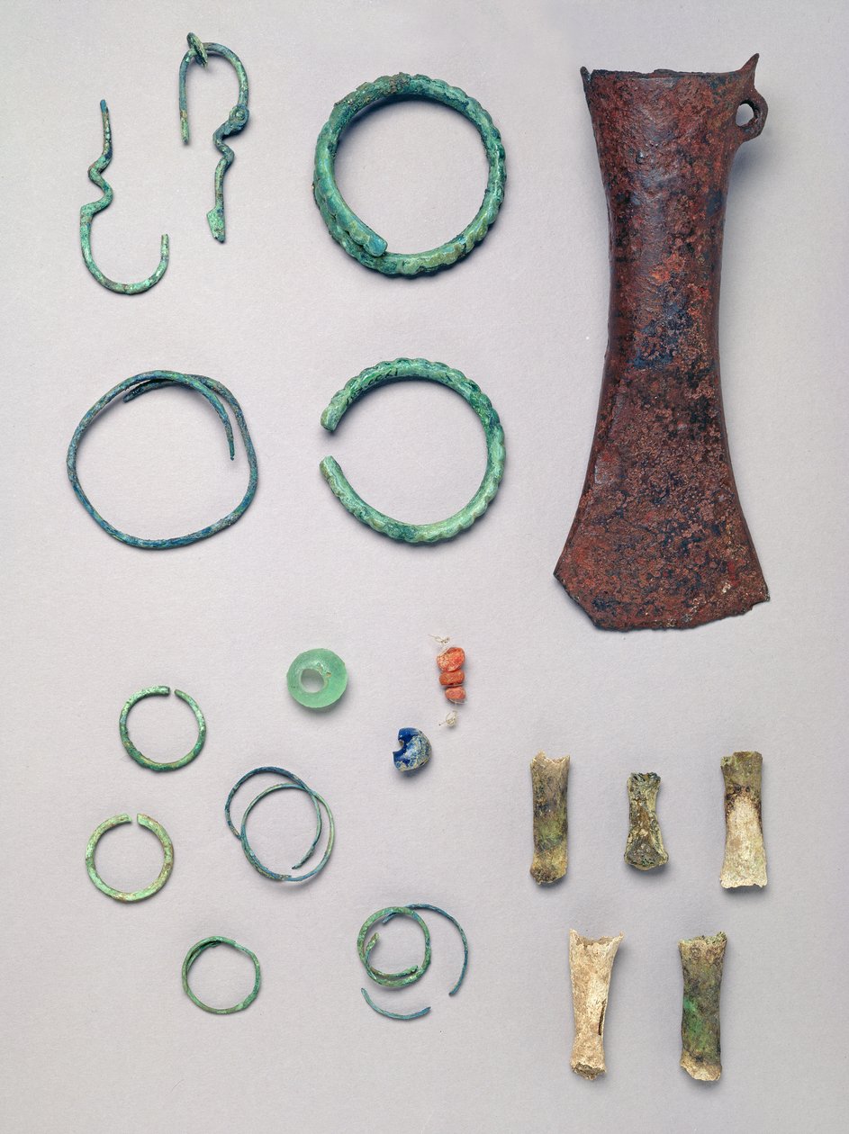 Zawartość grobu dziecka, z kurhanu II, grób I w Vace autorstwa Iron Age