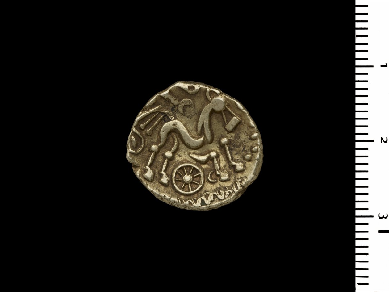 Moneta z Henley Hoard, ok.50 pne (złoto) autorstwa Iron Age