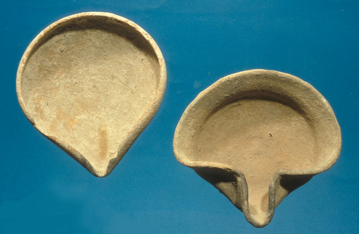 izraelskie lampy oliwne (terakota) autorstwa Iron Age