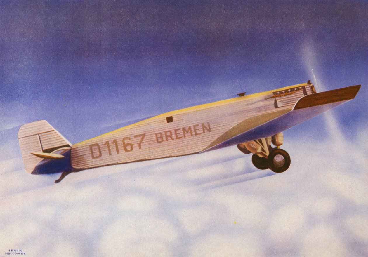 Junkers (kolorowa litografia) autorstwa Irvin L. Holcombe
