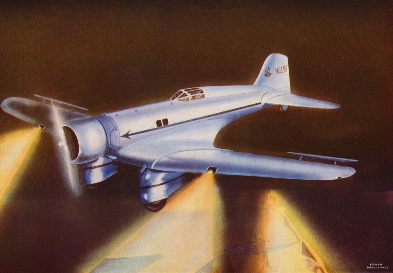 Northrop Gamma (druk kolorowy) autorstwa Irvin L. Holcombe