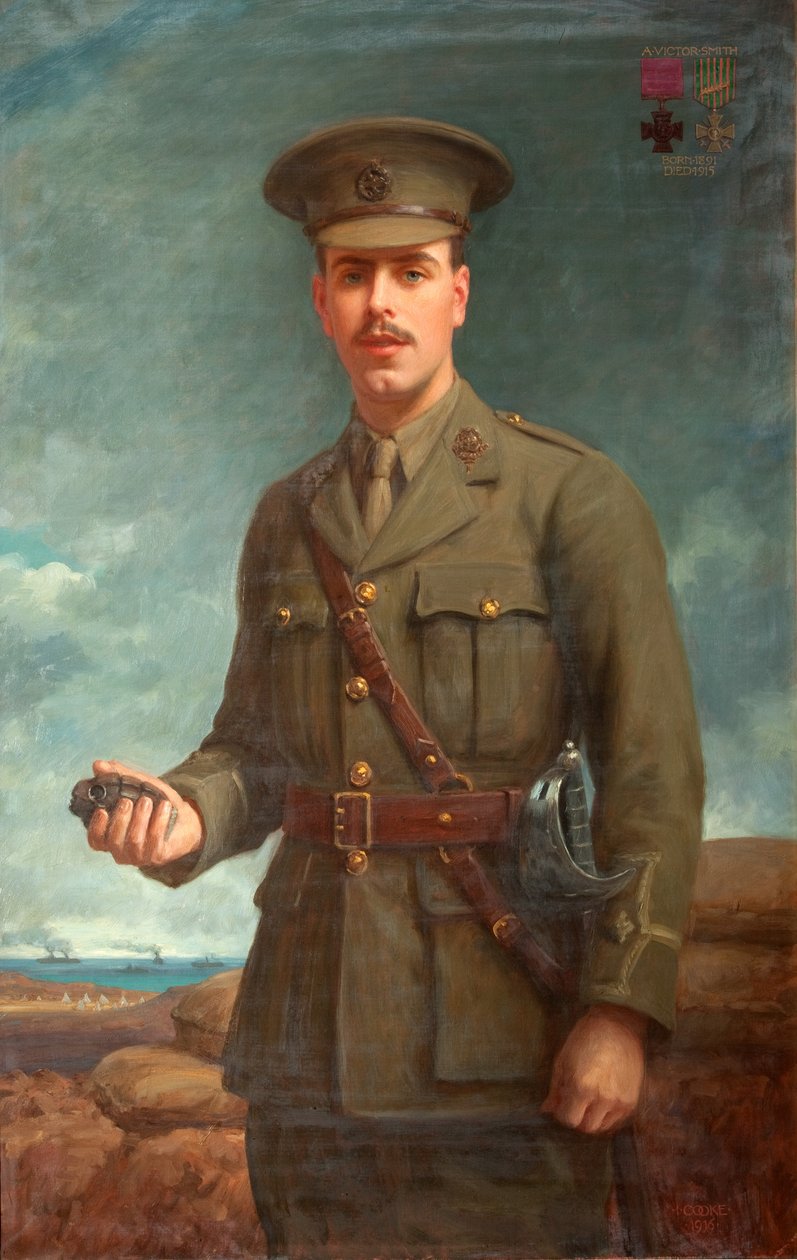 podporucznik Alfred Victor Smith, VC, 1916 autorstwa Isaac Cooke