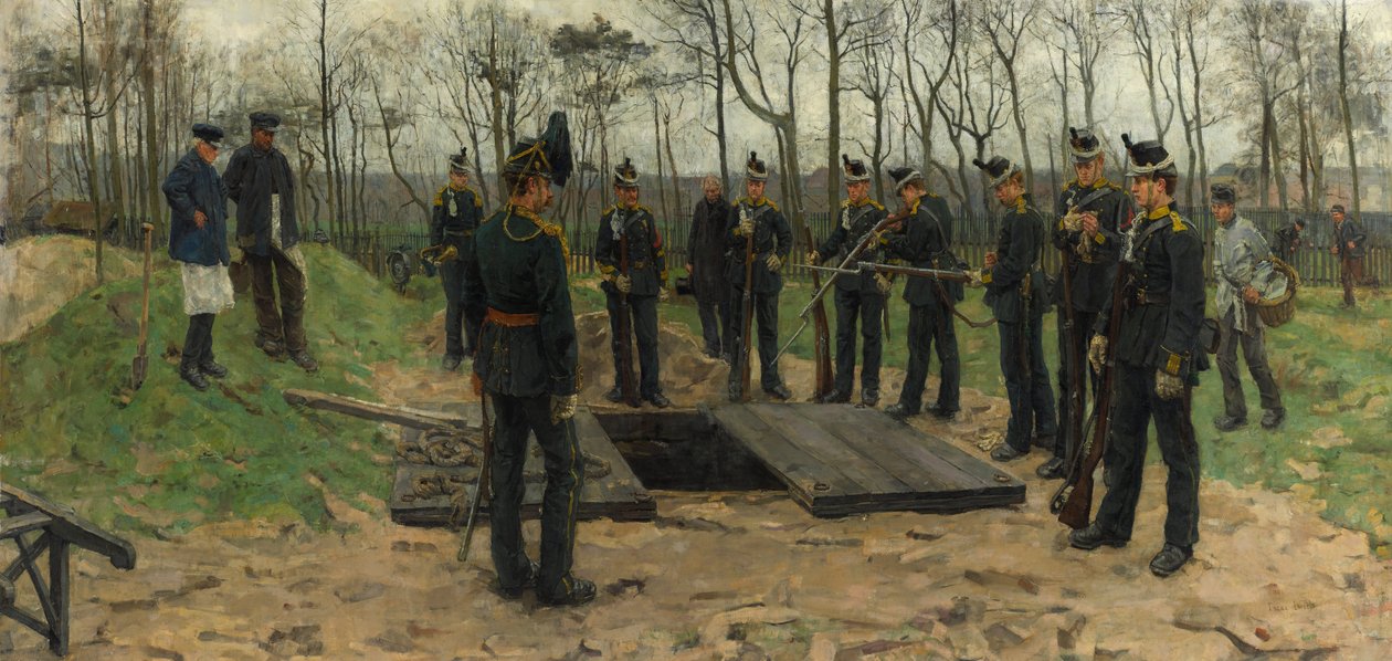 Pogrzeb wojskowy autorstwa Isaac Israels