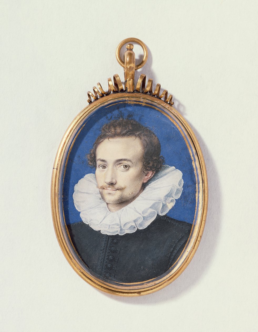 Portret mężczyzny w czerni, ok. 1590-1600 (wc na welinie) autorstwa Isaac Oliver