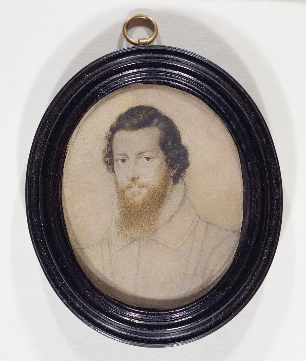 Robert Devereux, 2. hrabia Essex, K.G. (1566-1601) (gwasz i tusz na welinie ułożone na kartonie) autorstwa Isaac Oliver