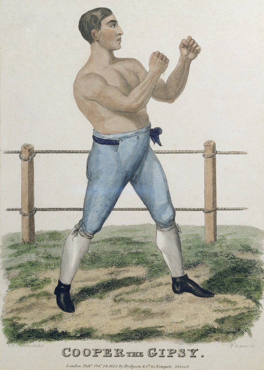Cygan Cooper, grawerowany przez P. Robertsa, opublikowany w 1822 r. autorstwa Isaac Robert Cruikshank