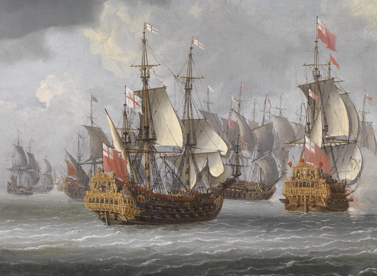 angielskie okręty wojenne autorstwa Isaac Sailmaker