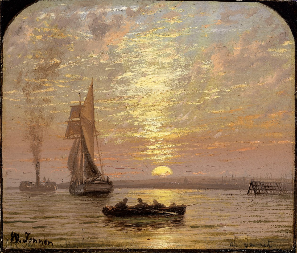 O zachodzie słońca, c.1875 autorstwa Isaac Walter Jenner