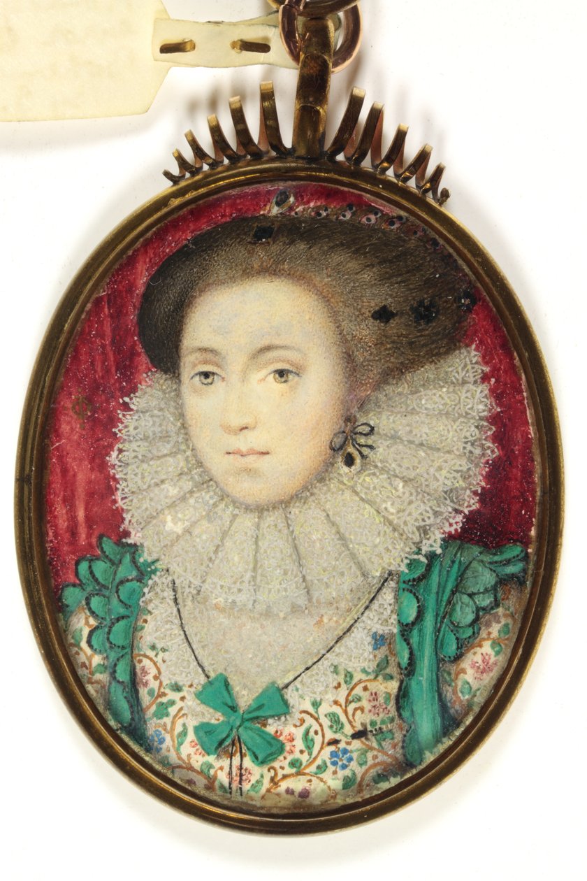 Pani tradycyjnie utożsamiana z panią Holland, Lady Cope (akwarela na welinie) autorstwa Isaac (attr. to) Oliver