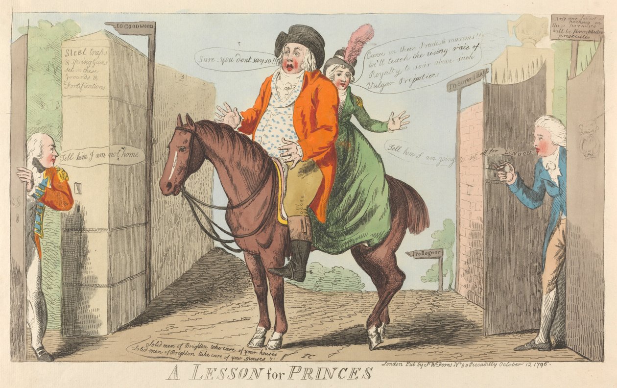 Eine Lektion für Prinzen autorstwa Isaac Cruikshank