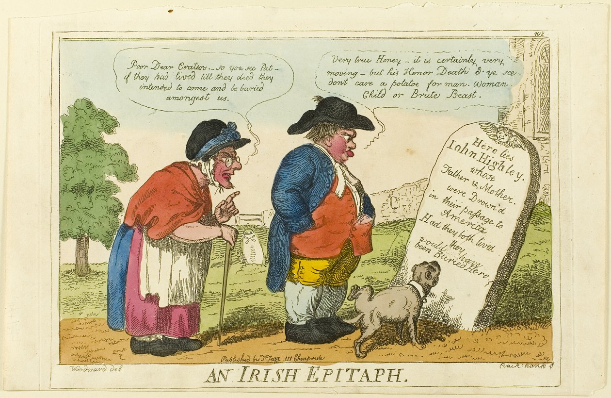 Irlandzkie epitafium autorstwa Isaac Cruikshank