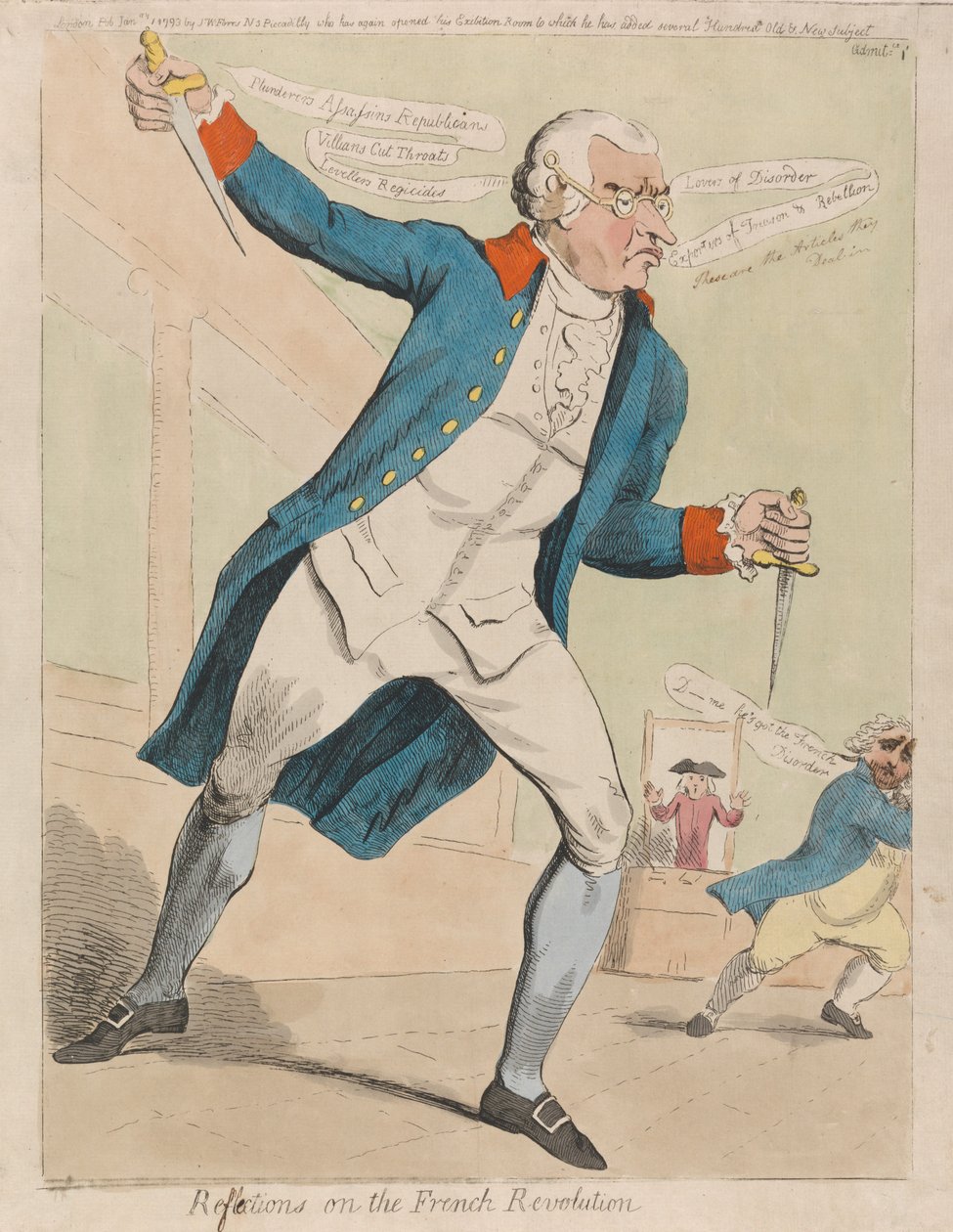 Rozważania na temat rewolucji francuskiej autorstwa Isaac Cruikshank