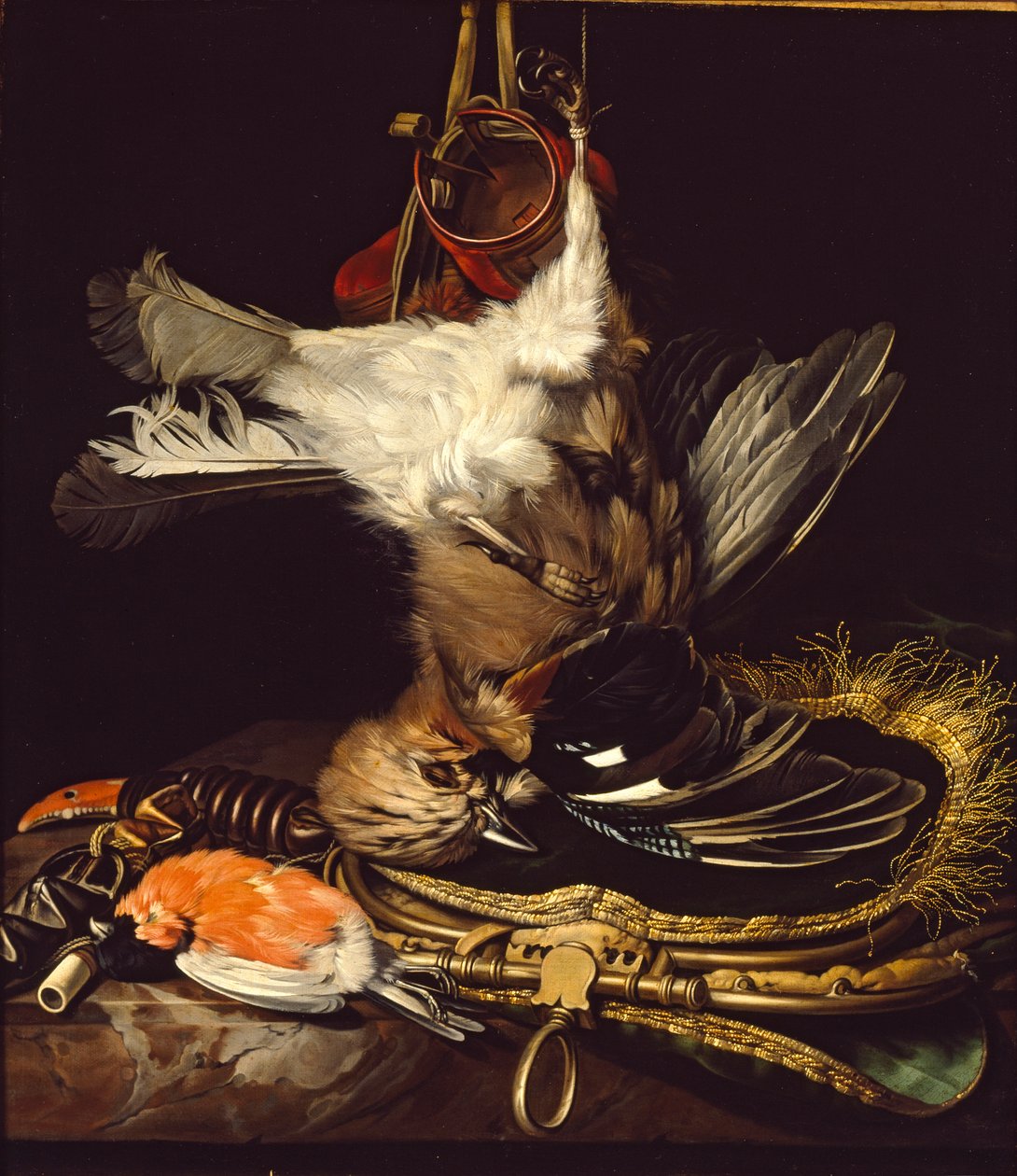 Martwa natura z martwym Jayem, koniec XVII wieku autorstwa Isaac Derues