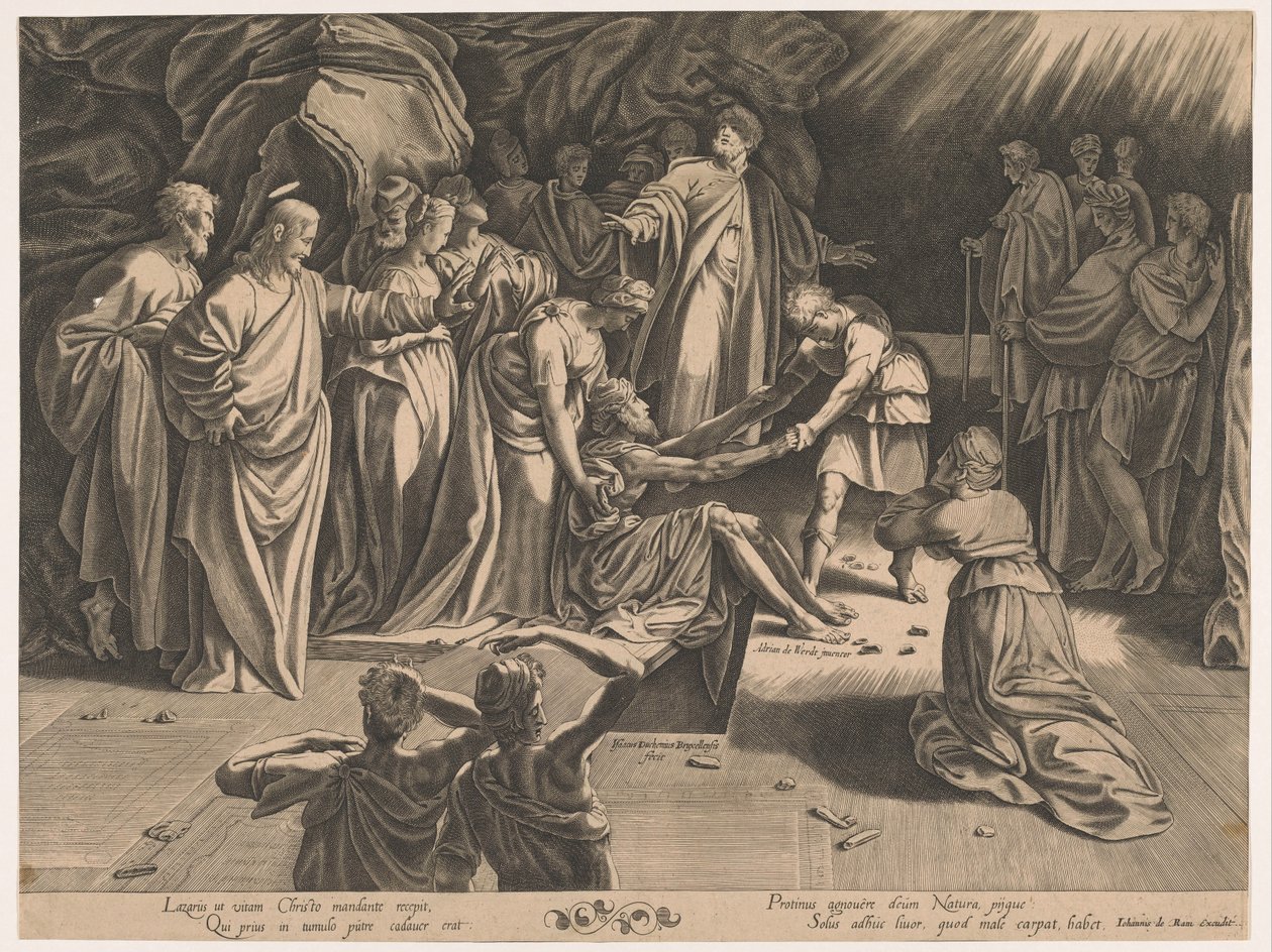 Wskrzeszenie Łazarza autorstwa Isaac Duchemin