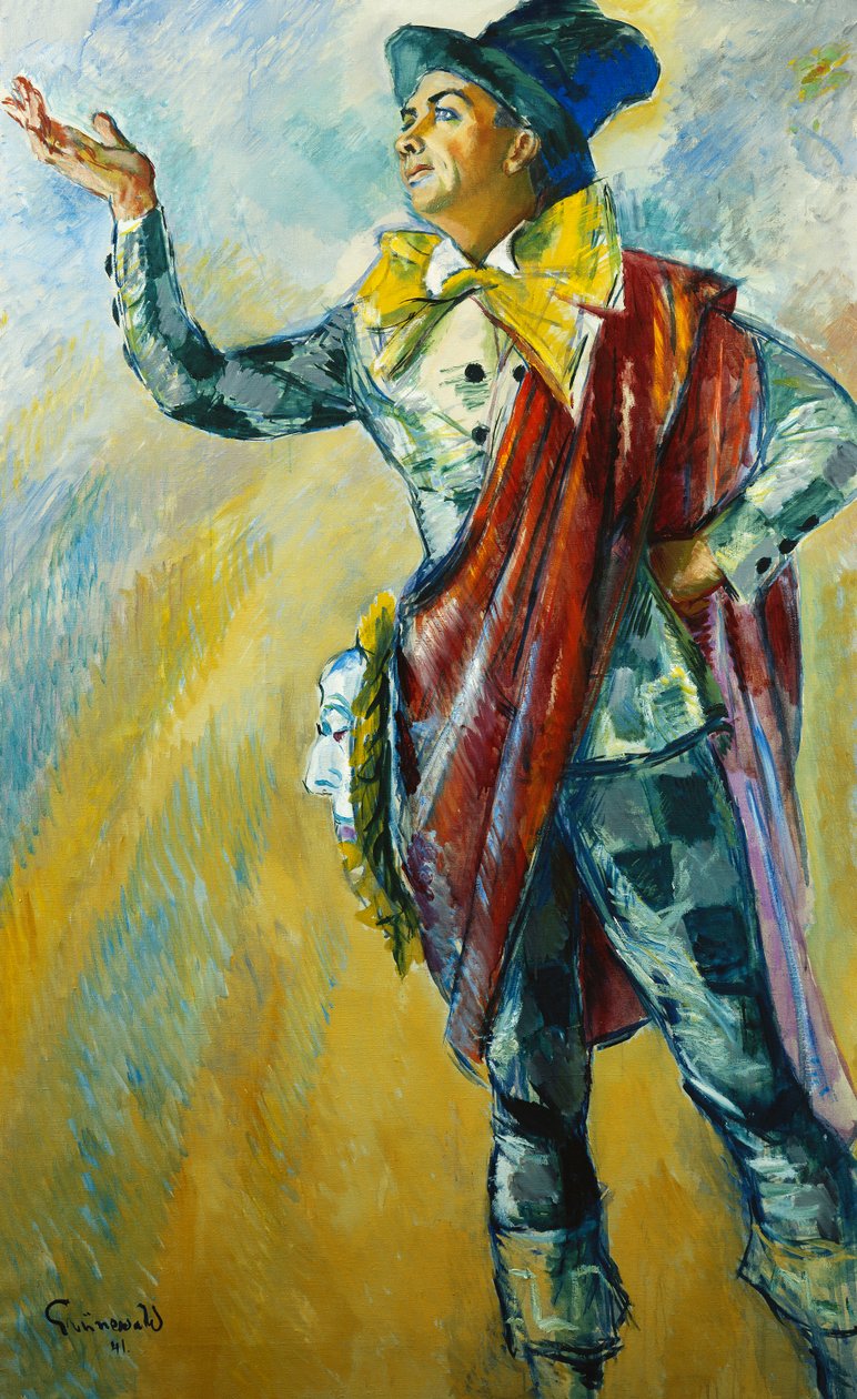 Portret Karla Gerharda jako Thesbis, stojący na całej długości autorstwa Isaac Grunwald
