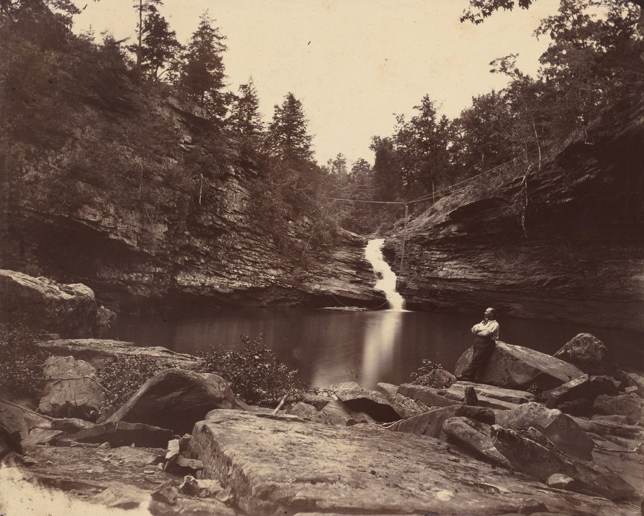 Jezioro Lula, Lookout Mountain, Georgia, 1864-1865. autorstwa Isaac H. Bonsall