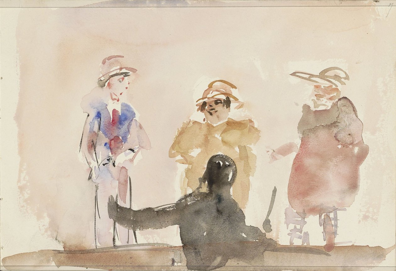 Trzech artystów na scenie autorstwa Isaac Israels