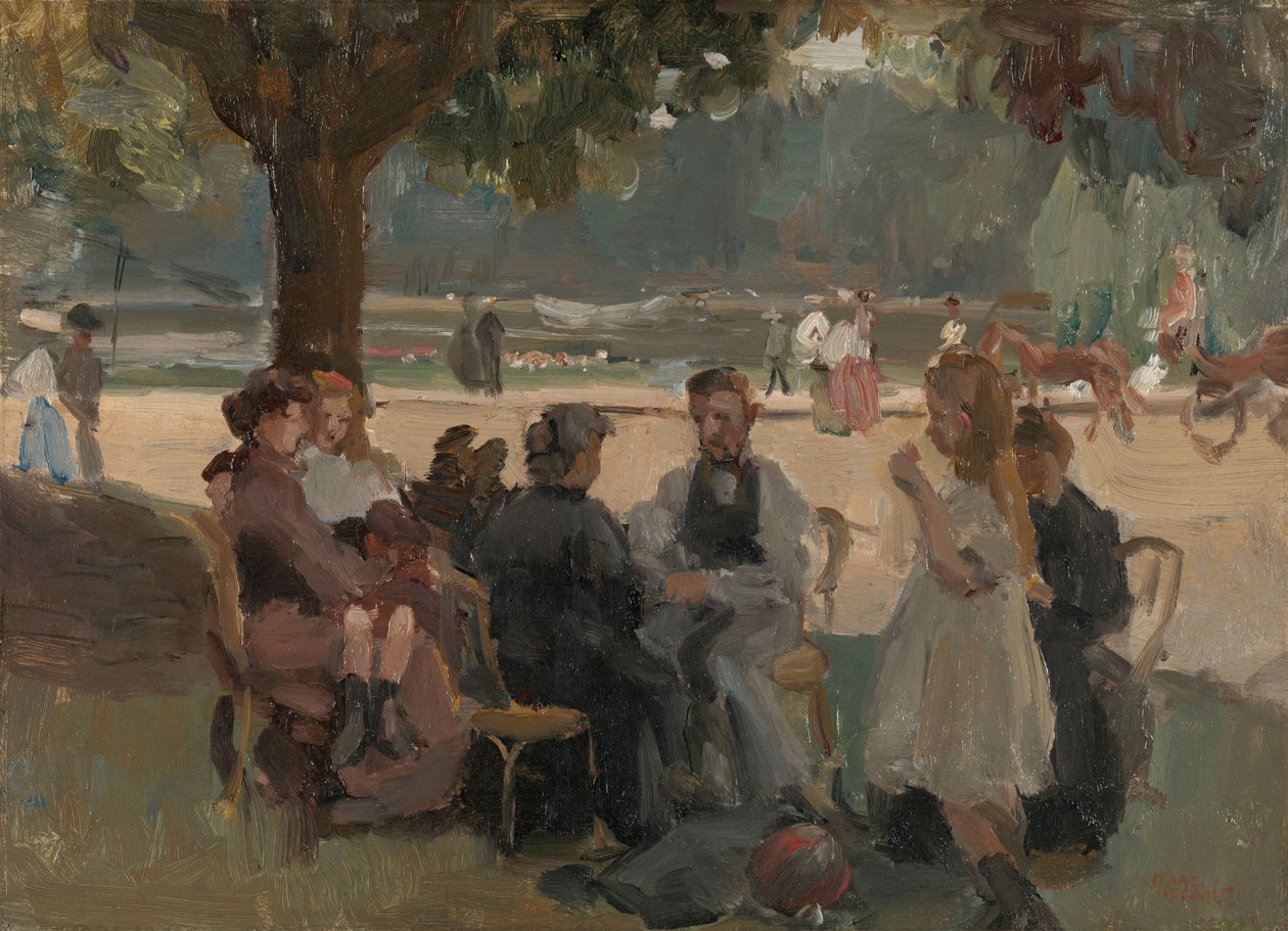 W Bois de Boulogne pod Paryżem autorstwa Isaac Israels