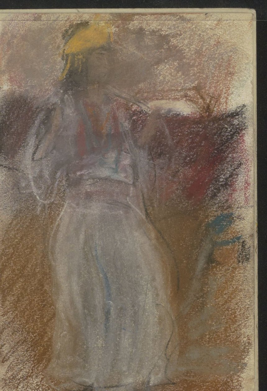 Stojąca kobieta w orientalnych ubraniach autorstwa Isaac Israels