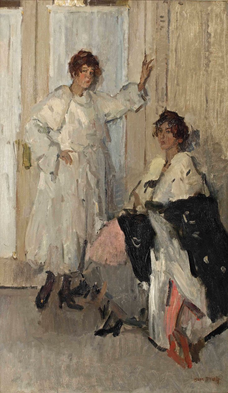 Manekiny Ippy i Gertie w Hirsch, Amsterdam, ok. 1915-17 (olej na płótnie) autorstwa Isaac Israels