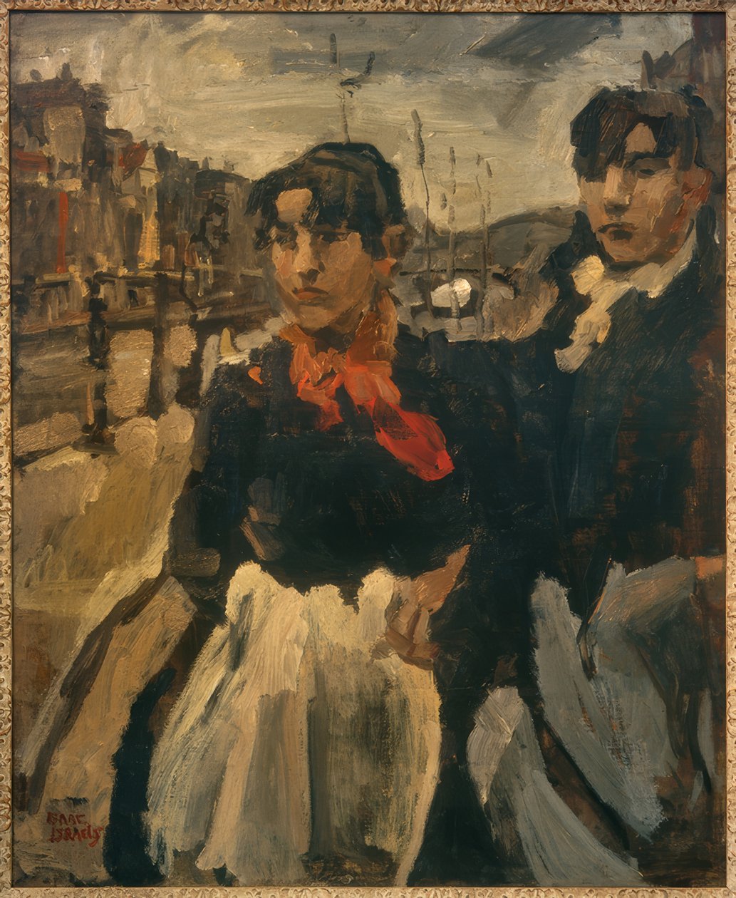 Dwie dziewczyny na Lijnbaansgracht autorstwa Isaac Israels